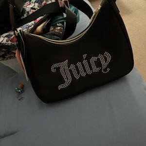 Juicy Couture Black Rhinestone Shoulder Bag
